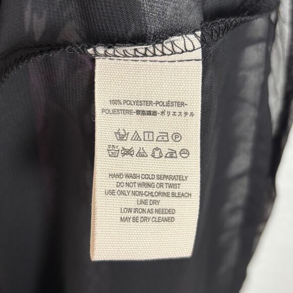 Free People Tied To You Floral Chiffon Cold Shoulder Midi Dress NWT Size XS - Picture 6 of 6